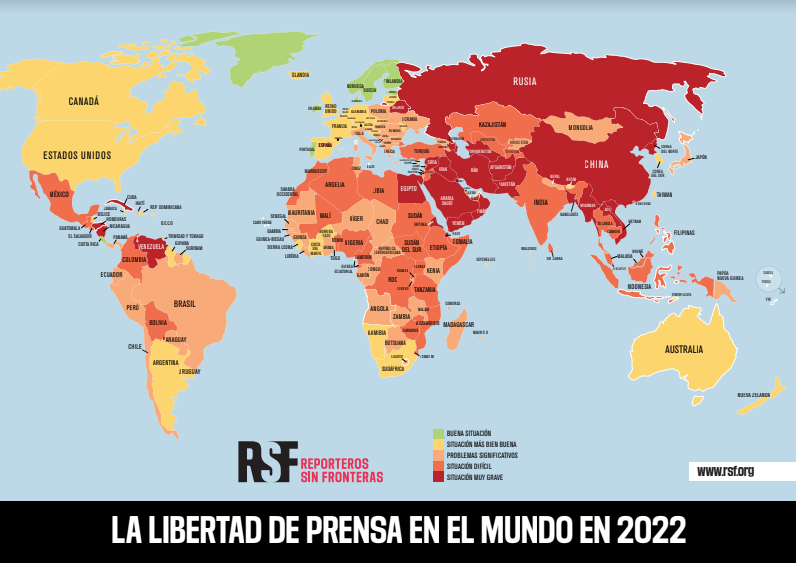 Ranking de Libertad de Prensa de Reporteros sin fronteras