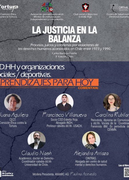Presentarán 3° edición de "La Justicia en la Balanza", una mirada crítica a los derechos humanos, en Casona ANAMIC