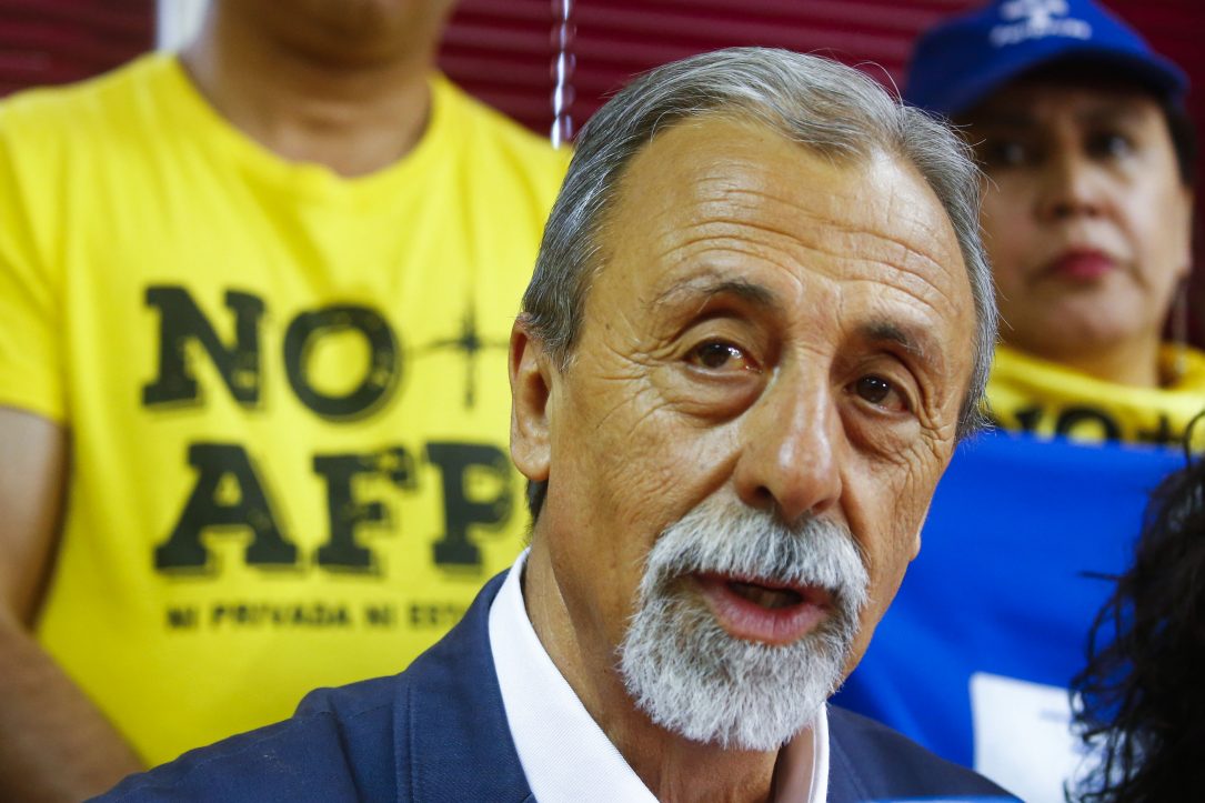 Luis Mesina, vocero de la Coordinadora No más AFP en presentación de propuesta previsional