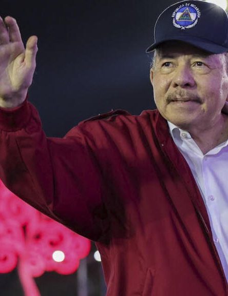 Daniel Ortega durante el acto por los 47 años del triunfo de la Revolución Sandinista en Nicaragua